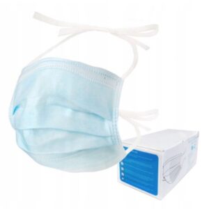 Mască chirurgicală pentru pantaloni albastru 50pcs tip II medical, cu trei straturi